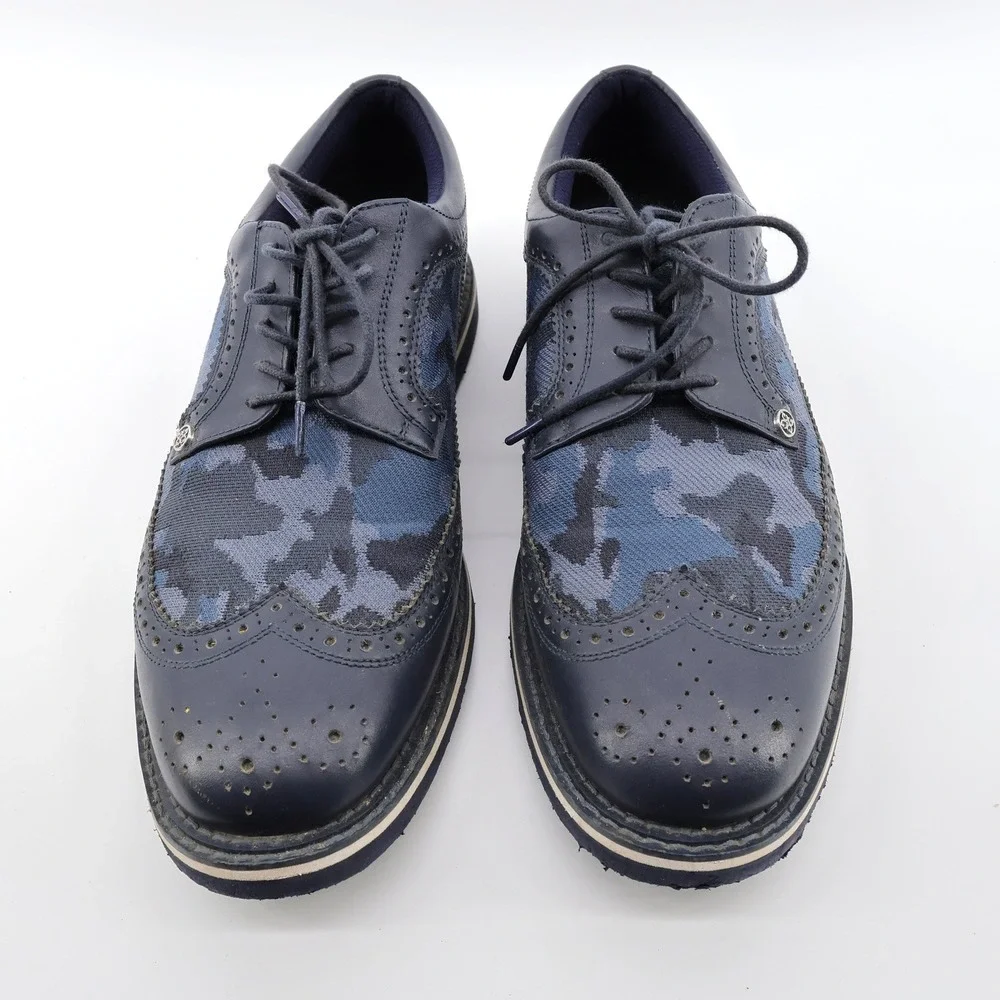 G/FORE‎ Longwing Gallivanter Camo Knit Golf Shoes Navy Mens 12